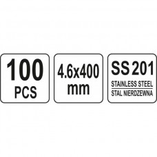 Coliere metalice reglabile din otel 4.6 x 400 mm Y..